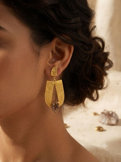 Emerald Floral Earrings
